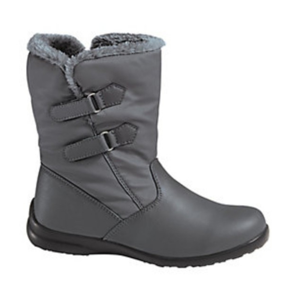 Totes Winter Faux Fur Grey Boots Size 11 W…